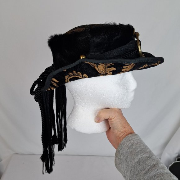 Handcrafted Steampunk Style Hat Unisex - Picture 4 of 16